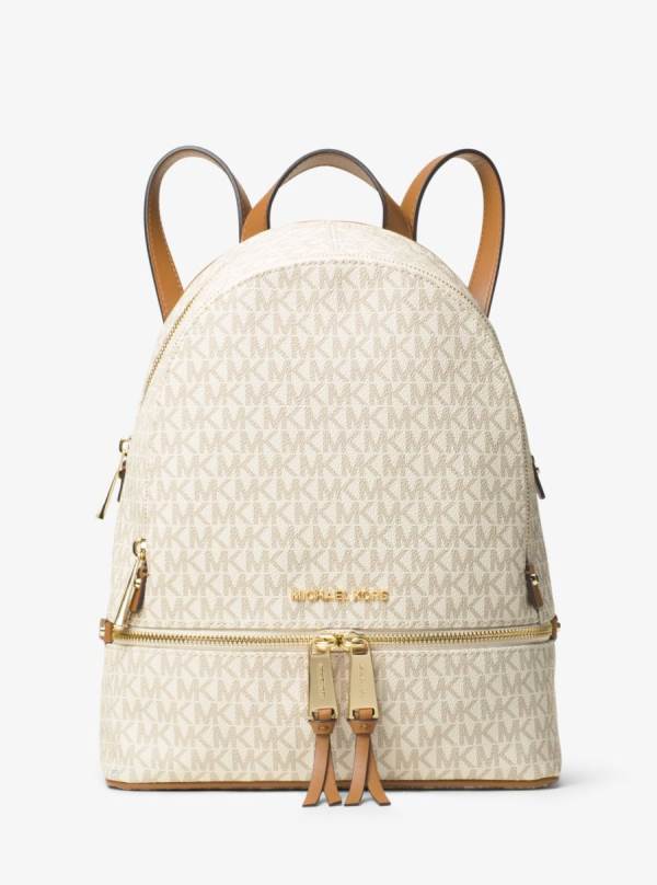 Damske Batohy Michael Kors Rhea Medium Logo Biele Žlté - Kabelky Michael Kors Akcia | OXGDT-3754